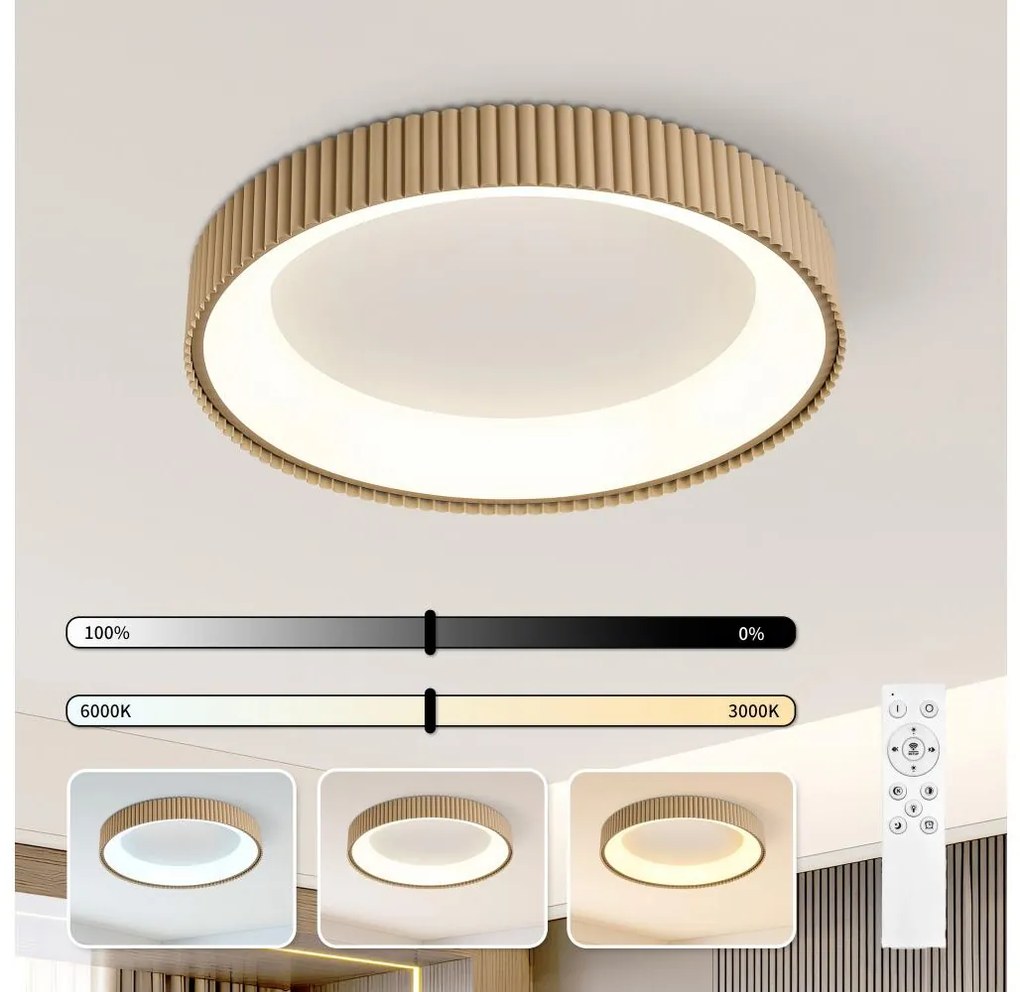 Brilagi - Plafoniera LED dimmerabile FALCON MODERN LED/54W/230V 60 cm beige + telecomando