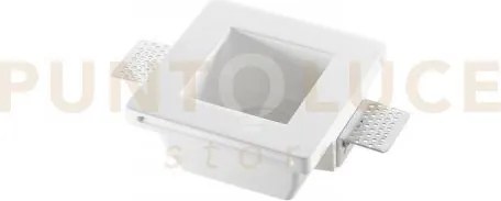 Incasso snow bianco quadrato 1 luce attacco gu10 12x12x6cm in gesso...