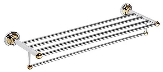 Porta asciugamani 66,5 x 12 cm argento/oro