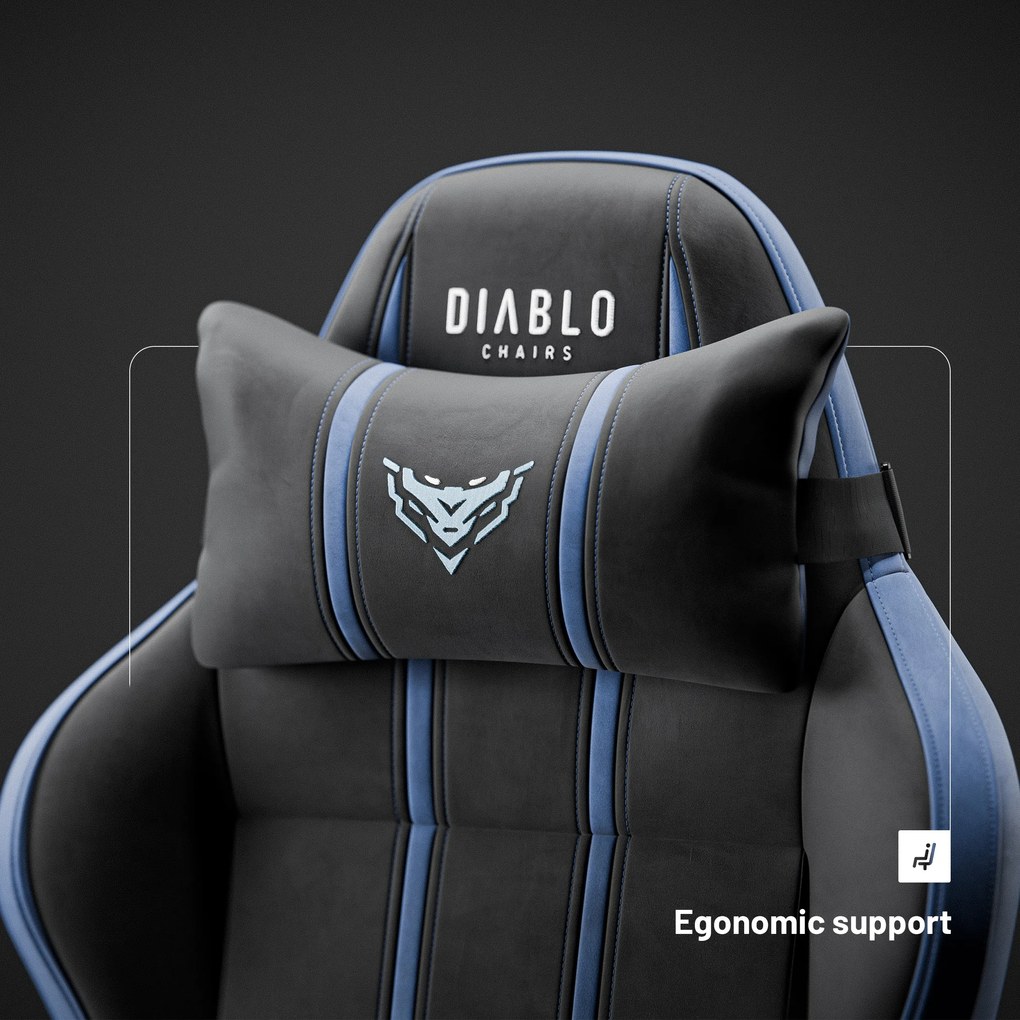 Sedia gaming in tessuto Diablo X-One 2.0, Normal Size, Night Blue