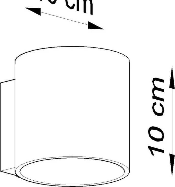 Lampada da parete grigia Roda - Sollux