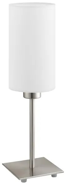 Eglo - Lampada da tavolo LED TUNJA 1xE27/60W/230V 26,5 cm cromo opaco/bianco