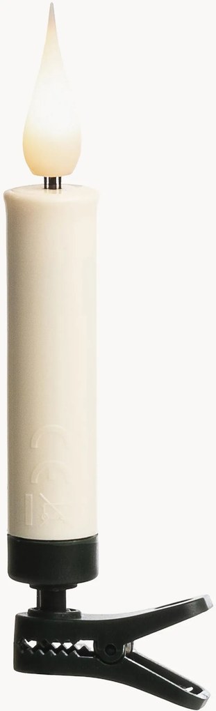 Candela a clip a LED con timer e telecomando Donna, bianco caldo