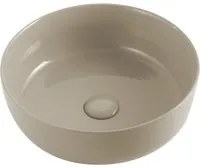 Lavabo da appoggio tondo Slim ceramica sabbia diametro 33 cm