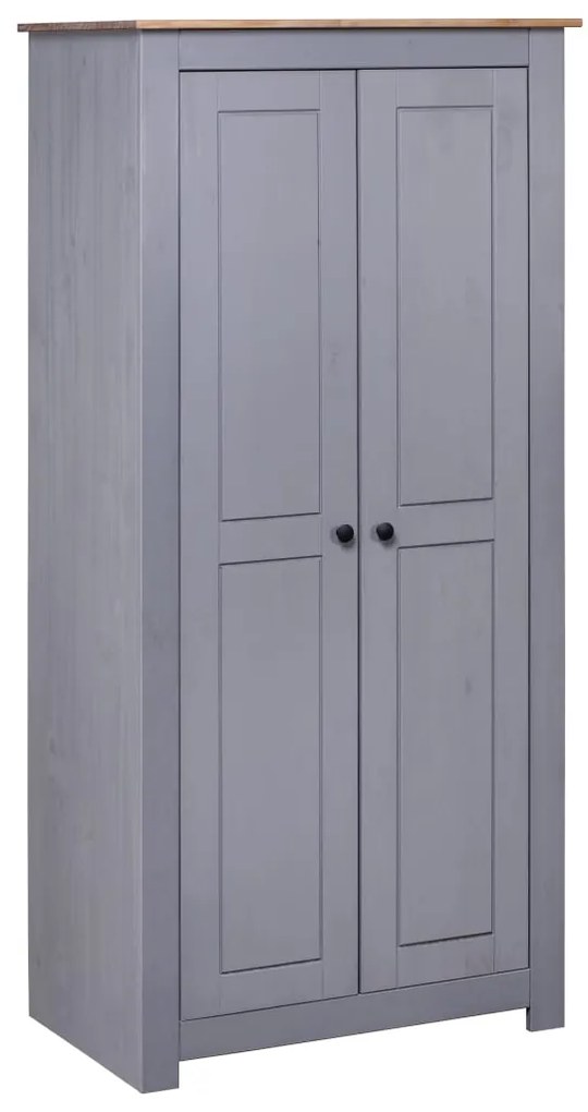 Armadio Grigio 80x50x171,5 Cm Legno Massello Pino Panama Range /