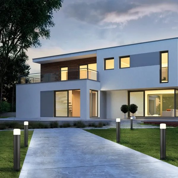 Redo 9682 - Lampada da esterno LED CYCLO LED/9W/230V 2900-3100K 90 cm IP54 antracite