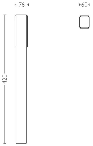 Philips 16488/93/P0 - Colonna da esterno STRATOSPHERE 2xLED/4,5W IP44