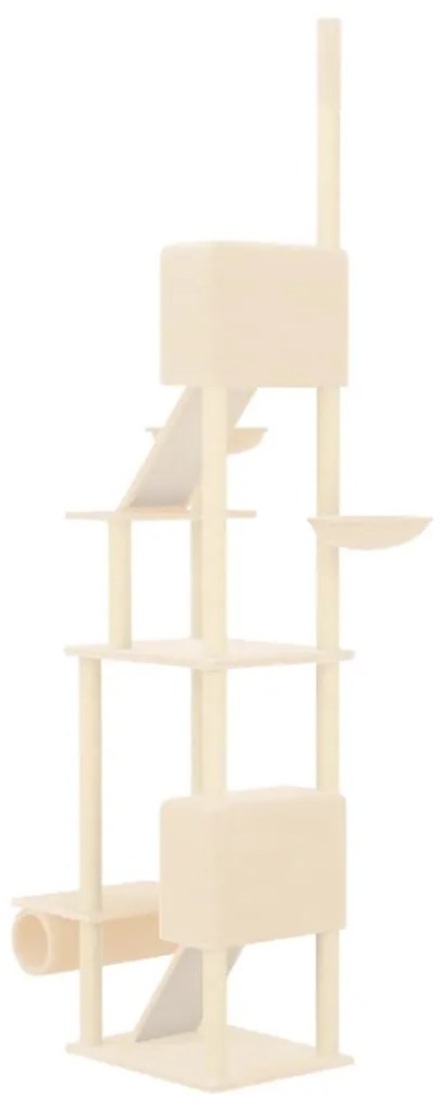 Albero per gatti da pavimento a soffitto crema 277-303 cm