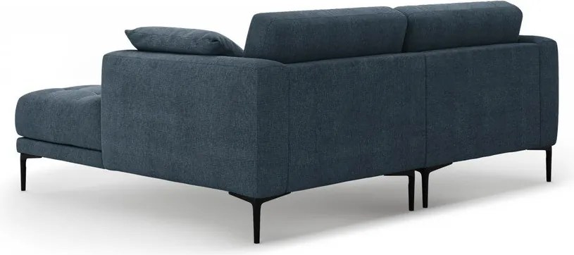 Divano angolare blu scuro (con penisola a destra/con chaise lounge) Bemy – Micadoni