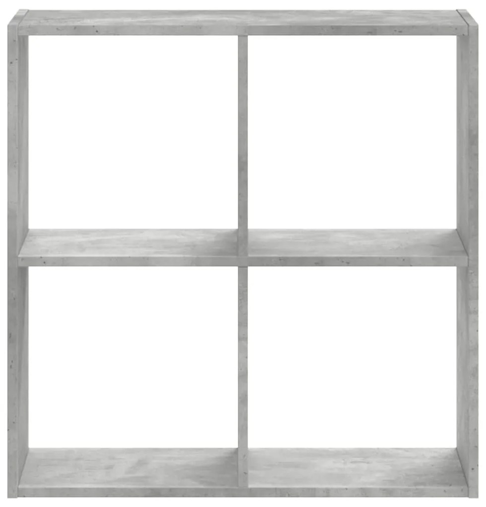 Libreria grigio cemento 68,5x32x68,5 cm in legno multistrato