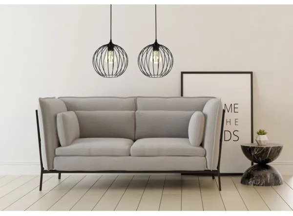 Lampadario a sospensione con filo MATT 2xE27/60W/230V