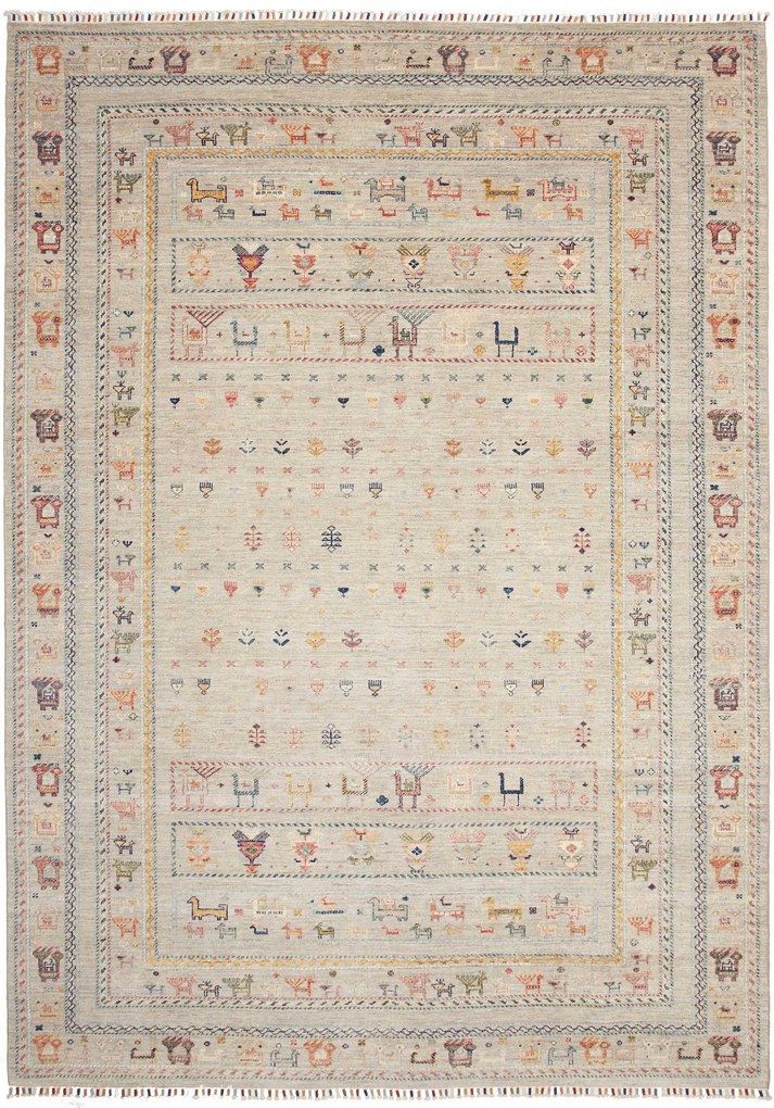 Samarkand Tappeto orientale 210x290 Grigio (Pakistan) Annodato A Mano