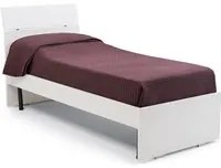 Letto una piazza e mezzo bianco frassinato per camera cm 200x131xH 98