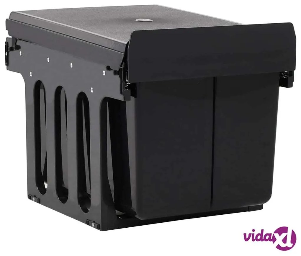 vidaXL Cestino Estraibile per Mobile Cucina Chiusura Ammortizzata 48 L