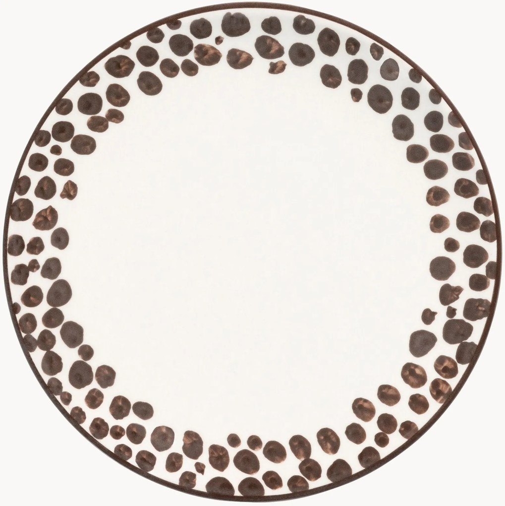 Piatto da dessert fatto a mano Etosha Braun