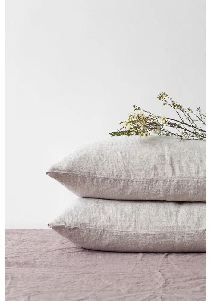 Federa di lino naturale , 70 x 90 cm Melange - Linen Tales