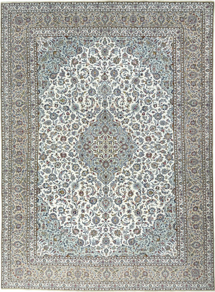 Kashan Tappeto 300 x 410 Beige (Iran) Annodato A Mano