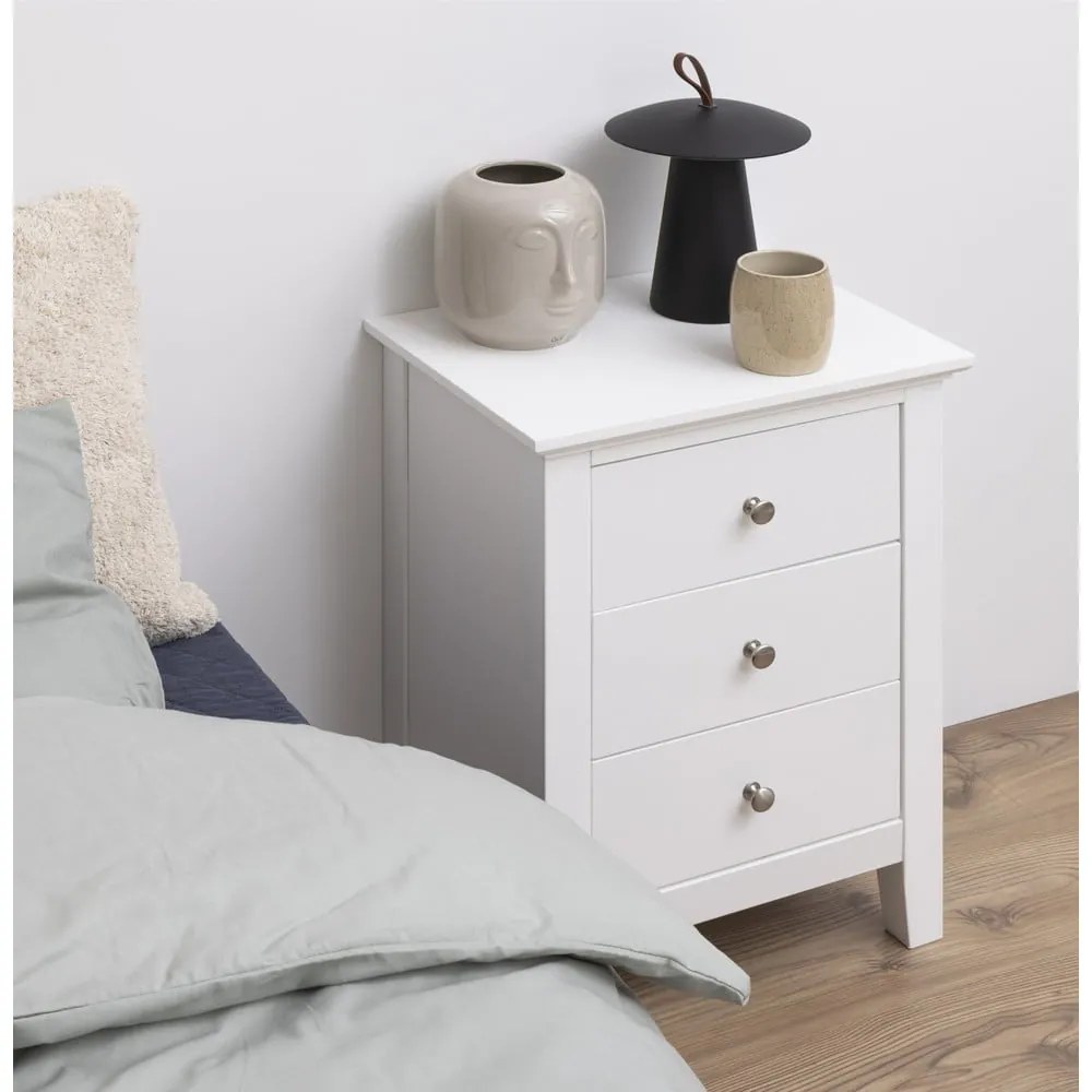 Comodino bianco Linnea - Actona