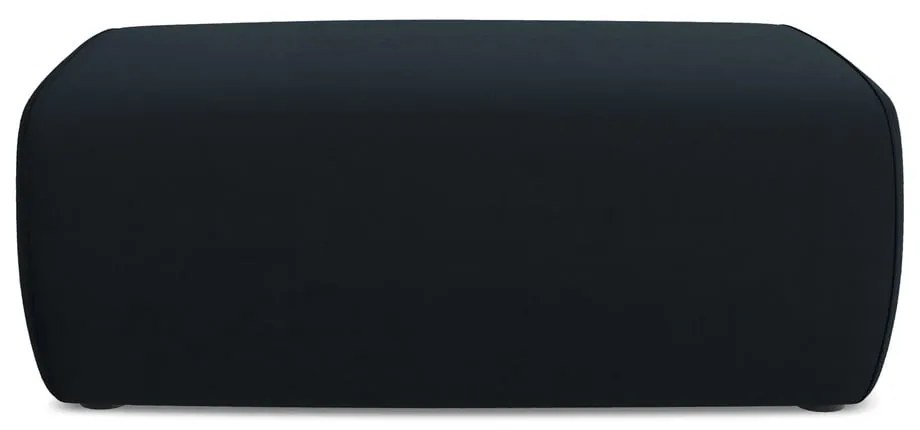 Poggiapiedi blu scuro con rivestimento in velluto Kapua – Makamii