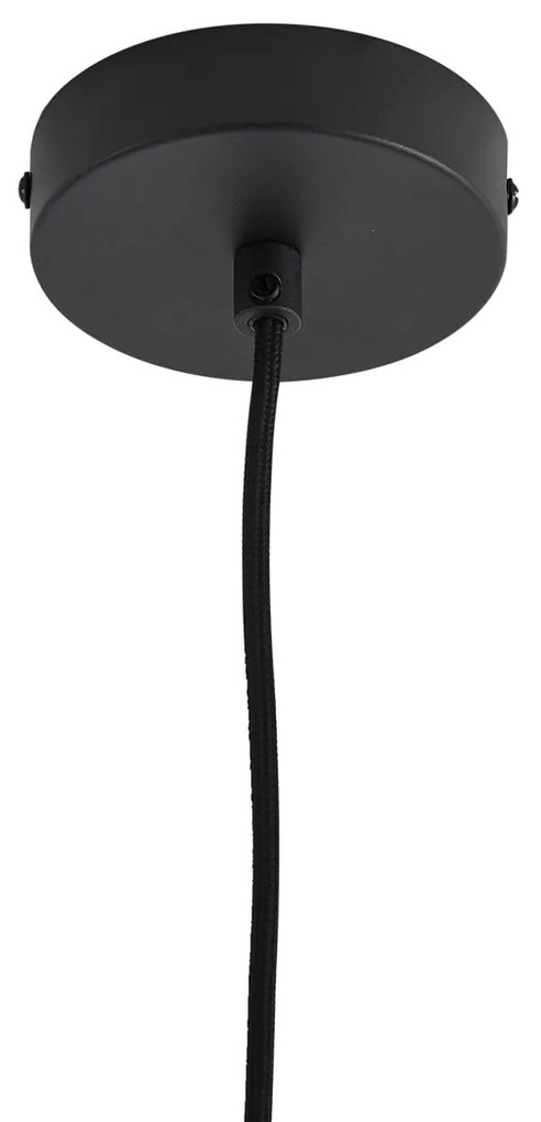 Lampada a sospensione di design nera con vetro arcobaleno 35cm - Mallon