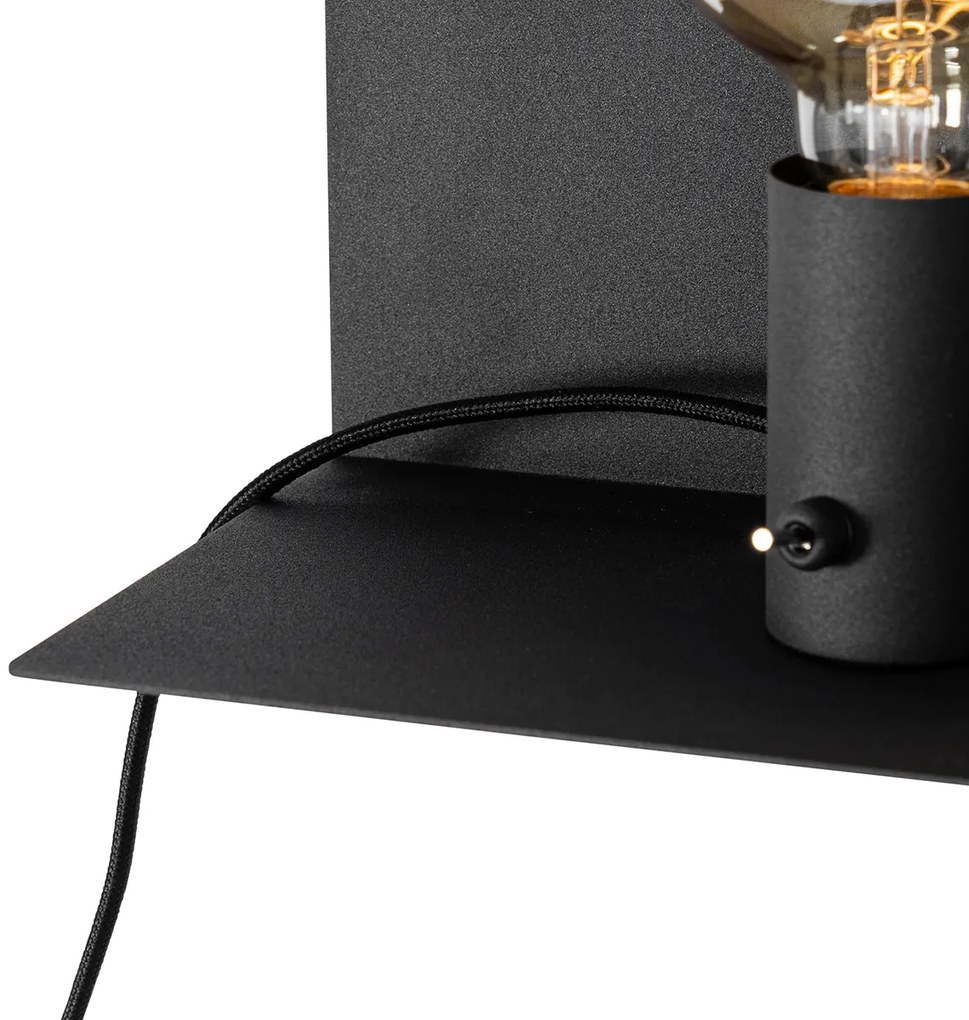 Applique moderna nera magnetica orientabile - Muro