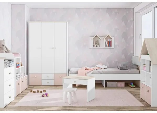 Comodino BUBO 58x69 cm bianco/beige