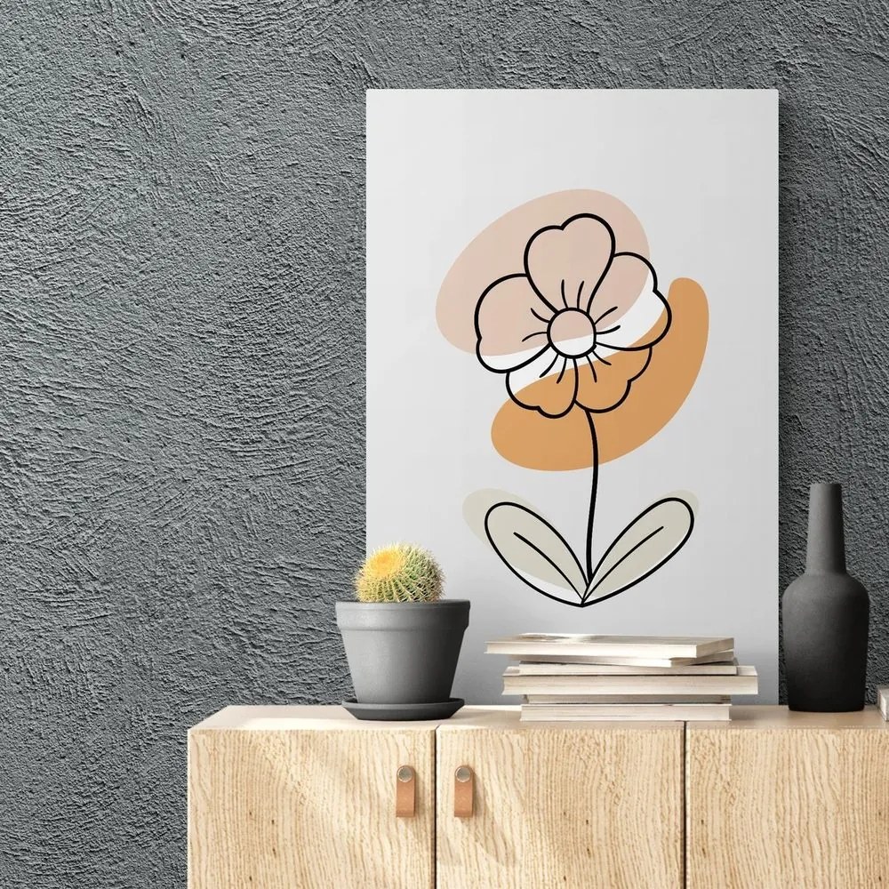 Stampa su tela – Fiore minimalista No4