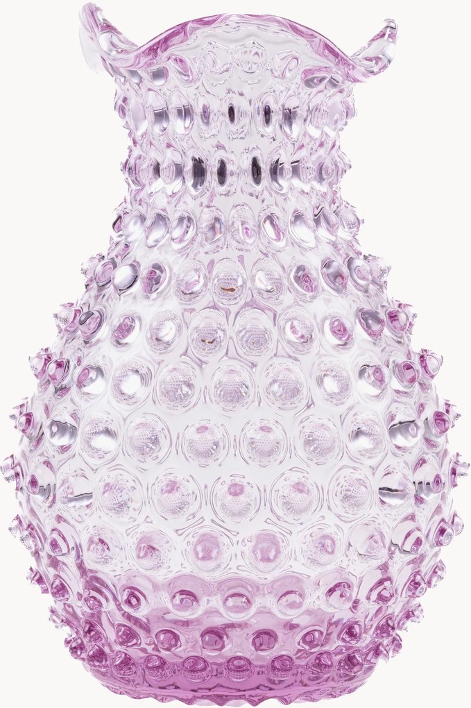 Vaso in vetro soffiato Hobnail Blonde, alt. 21 cm