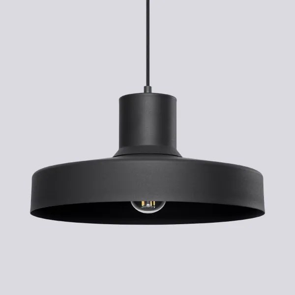 Sollux SL.1703 - Lampadario a sospensione con filo BILO 1xE27/15W/230V diametro 35 cm nero