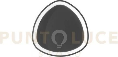 Plafoniera led klapton nera 40w 6160lm cct 3000 4000 6500k 45x45x7c...