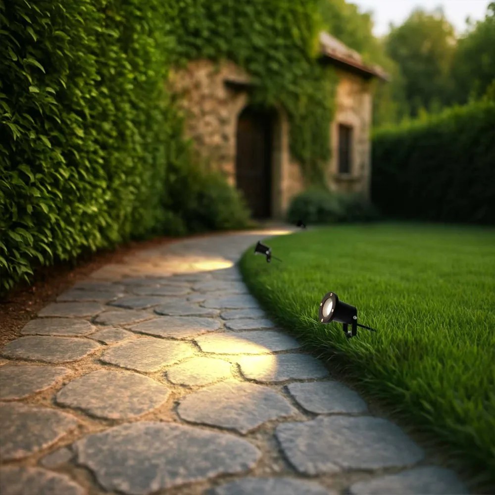 Faretto da Giardino con Picchetto GU10 - Nero Colore del corpo Nero
