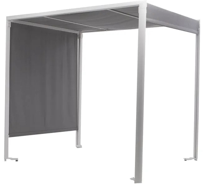 Letto da esterno NATERIAL in alluminio bianco e cuscino grigio L 150 x H 35 x P 200 cm