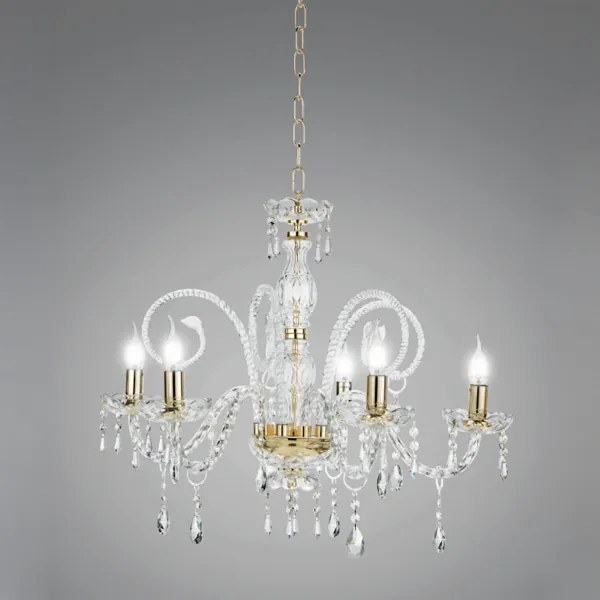 Lampadario a sospensione in cristallo D72 cm MARIATERESA intrecciato 5 luci