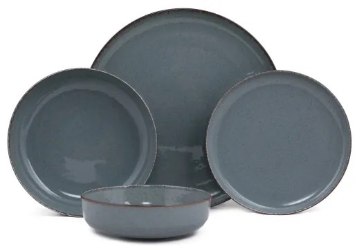 Set da tavola 24 pezzi blu/porcellana