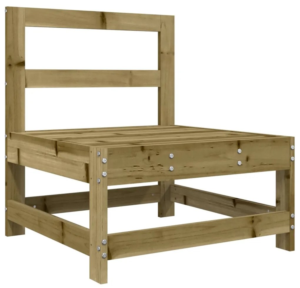 Set salotto da giardino 10 pz in legno impregnato di pino