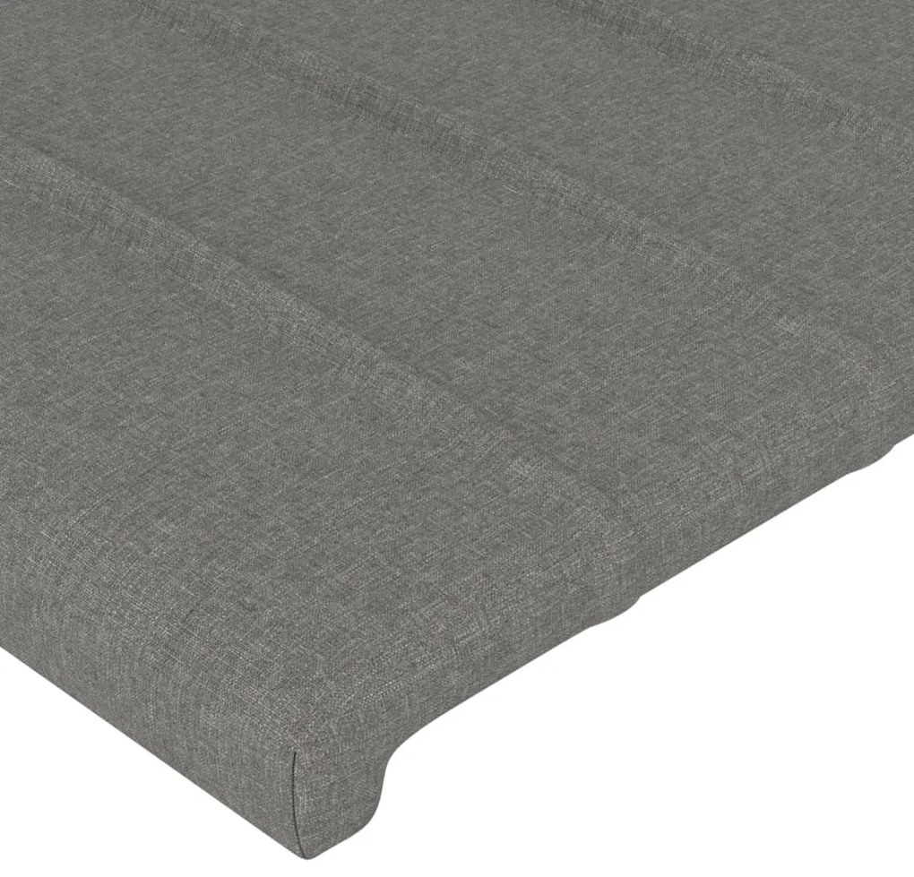 Testiera ad orecchio grigio scuro 93x23x78/88 cm in tessuto