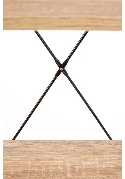 Libreria NARVIK 148x60 cm nero/quercia sonoma