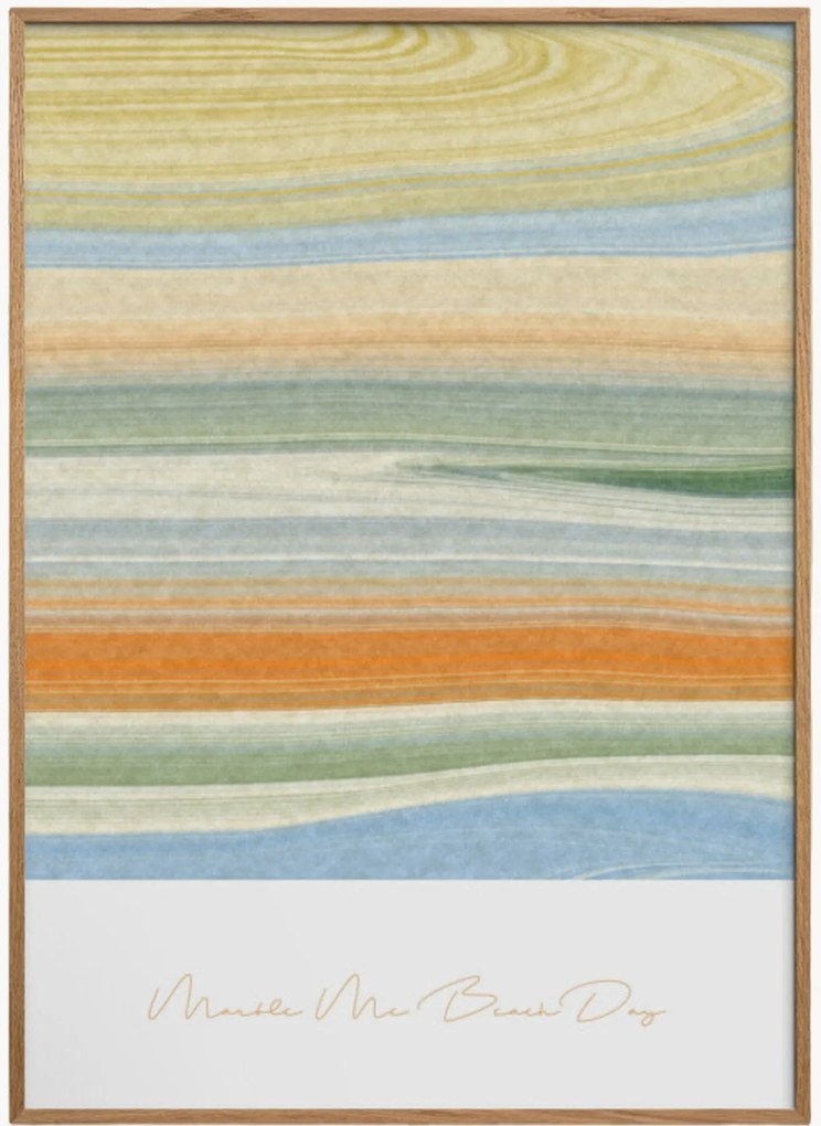 Stampa digitale incorniciata Marble Me Beach Day