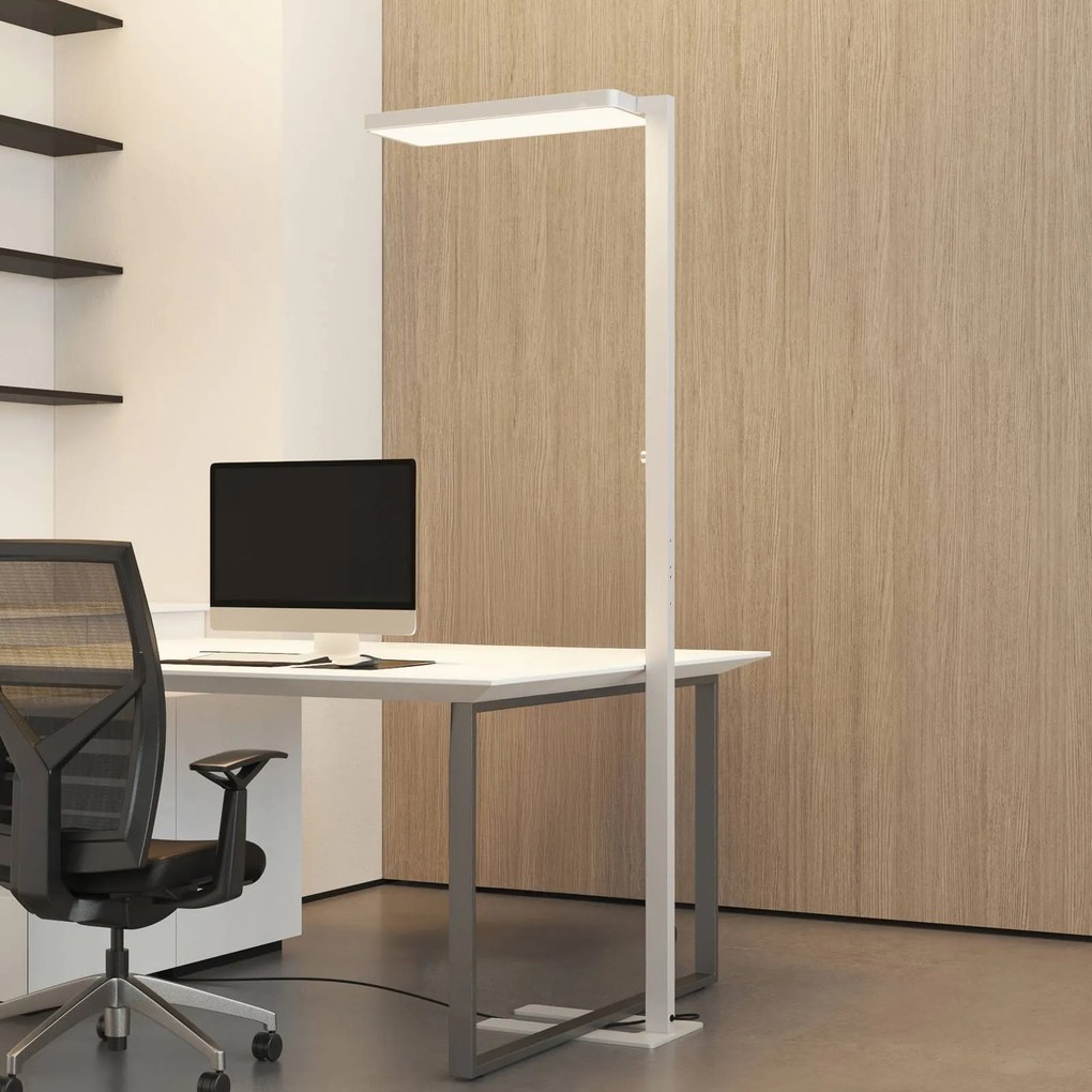 Arcchio Piantana LED Timon, 195 cm, bianco, 54 W, alluminio