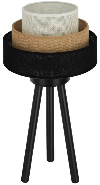 Brilagi - Lampada da tavolo ASPEN LUNETA 1xE27/15W/230V nero/beige/color crema