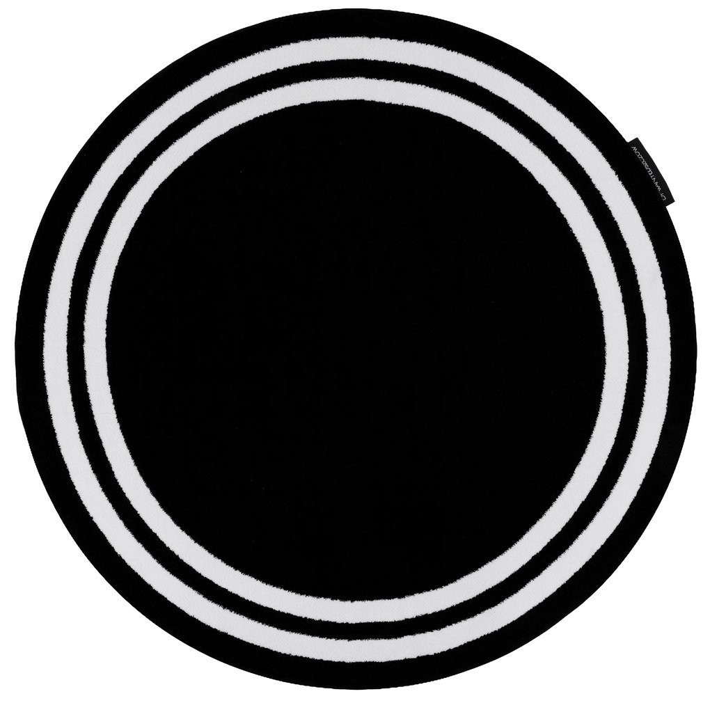 Tappeto HAMPTON Inquadrata cerchio nero