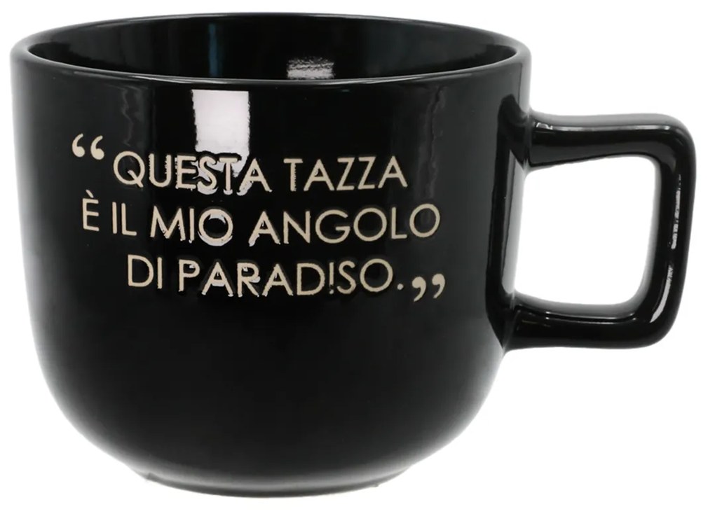 Tazza jumbo 500 ml scritta Quotes nera
