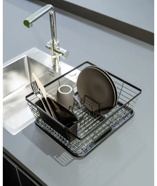 WENKO 54766100 - Scolapiatti BLACK OUTDOOR KITCHEN 36x30 cm nero/nero