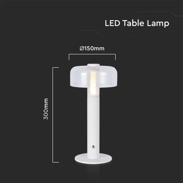 LED Lampada da tavolo ricaricabile dimmerabile LED/1W/5V 3000K 1800 mAh bianco