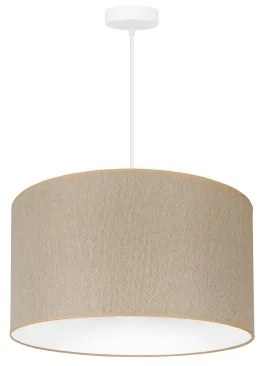 Duolla - Lampadario a sospensione con filo ROLLER ECO RECYCLING 1xE27/15W/230V diametro 45 cm color crema