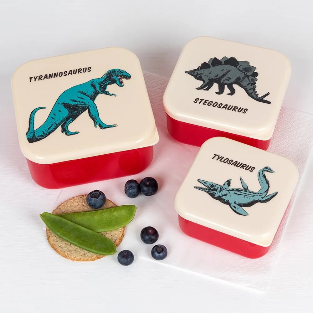Set di 3 scatole per snack Prehistoric Land - Rex London