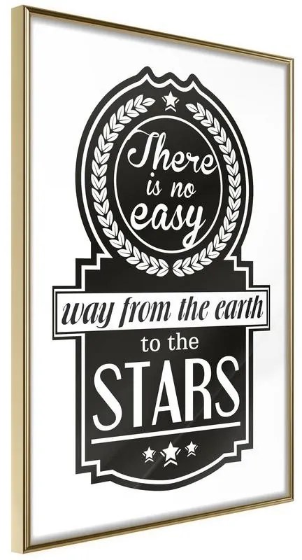 Poster  Way to the Stars  Cornice Quadri Cornice d'oro, Larghezza x Altezza Home decor 20x30