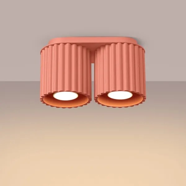 Sollux SL.1825 - Faretto AURA 2xGU10/10W/230V rosa