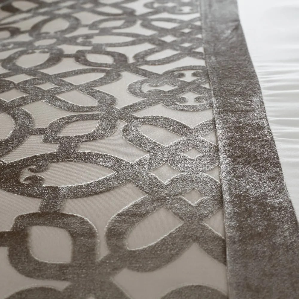 Biancheria da letto in velluto beige-crema per letto matrimoniale 200x200 cm Lattice Cut - Catherine Lansfield