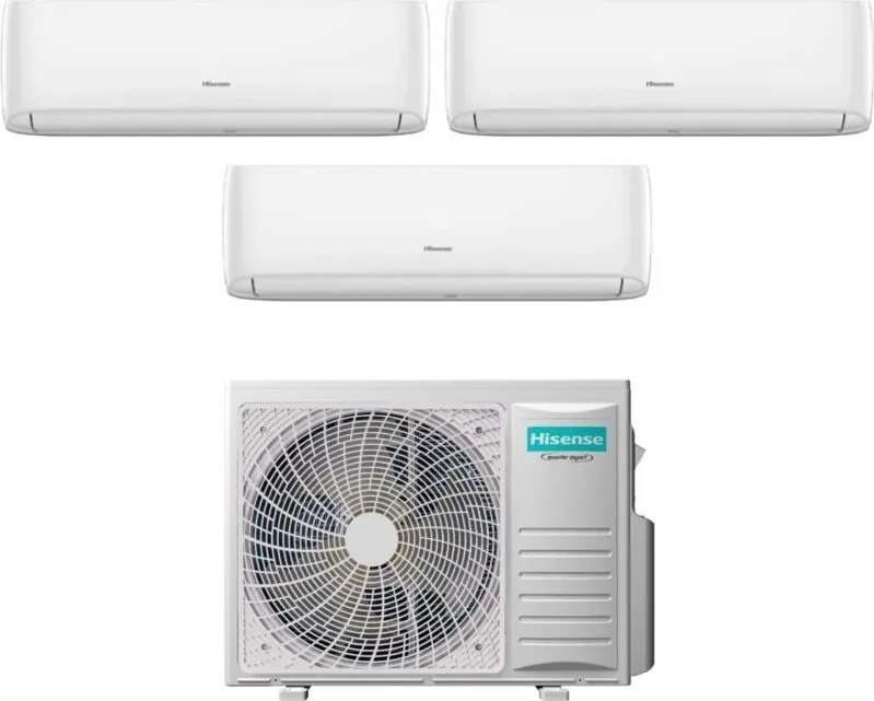 Hisense - Condizionatore Trial Split Hi-Comfort 7+9+12 con 3AMW52U4RJC R-32 Wi-Fi Integrato